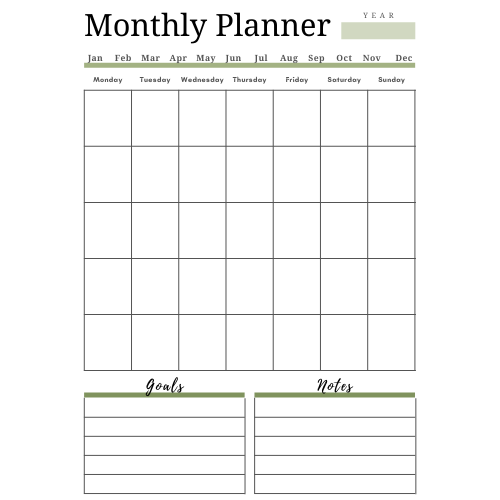 Printable Garden Planner